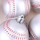thumbnail image 5 of EeaseMX 6 preciosas bolas navideñas de plástico para decorar el hogar, el árbol de Navidad y la fiesta (béisbol)., 5 of 7
