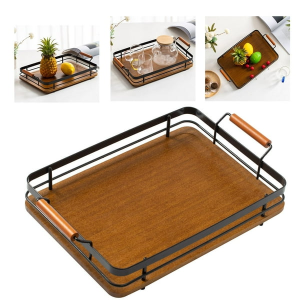 Metal Serving Tray Coffee Tableware Snack Tray Home Decorative