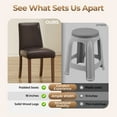 thumbnail image 6 of EOP Upholstered Dining Chairs Set of 6, Faux Leather Dining Side Chairs, Farmhouse Dining Room Chairs, Stylish Kitchen Chairs with Solid Wood Legs and Padded Seat, Dark Brown, 6 of 10