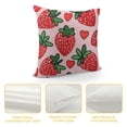 thumbnail image 4 of GOSMITH Decorative Throw Pillow Cover Case,Pink Strawberry Pillow Cases Square Standard Cushion Covers for Outdoor Couch Sofa Bed Car Gift Double Side Design, 4 of 5
