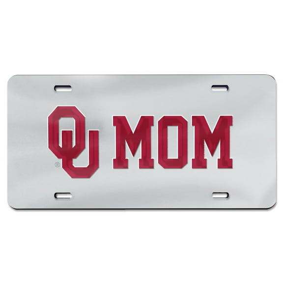 NCAA Oklahoma Mom Silver Mirror License Plate