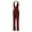 Wine Red, variant on AWXNJUX Jumpsuits for Women Solid Color Jumpsuit Straight Pants Simple and Exquisite Design (Black,M)