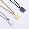 thumbnail image 5 of Initial A-Z Necklace for Men  Stainless Steel Letter Pendent Chain 20+2 Inches，Christmas Gifts, 5 of 5