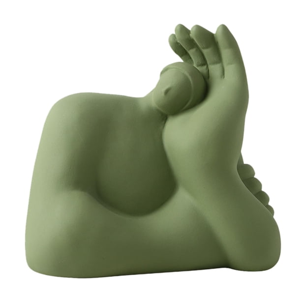 Estatuilla de Arte Abstracto Gloria Estatua de Estantería Verde