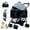 Grey, variant on Magicorange 3-in-1 Dog Stroller with Removable Carrier, Upgrade Stable 4 Wheels Stroller for Medium Dogs / Cats Up to 44lbs (Black)
