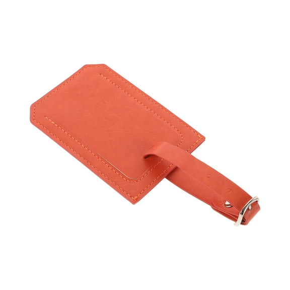 Pu Leather Luggage Tags Business Card Holder Suitcases Baggage Bag Tag Suitcase Labels Id Identify Labels For Carnival Cruise Ships Travel Tags For Men Women Orange