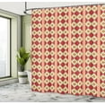thumbnail image 5 of Ambesonne Boho Shower Curtain, Oriental Turkish Geometric, 69"Wx75"L, Vermilion and Multicolor, 5 of 5