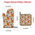 thumbnail image 2 of Naloa Fall Maple Leaves Oven Mitts and Pot Holders 4 pcs Set, Cooking Baking Grilling Kitchen Oven Glove for Cooking, 2 of 6