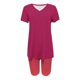 thumbnail image 3 of Blusas para las Mujeres Casual Impreso Cuello en V Manga Corta Blusa Pantalones Cortos, Conjuntos de Ropa para las Mujeres, 3 of 5
