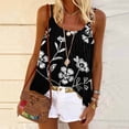 thumbnail image 2 of CYMMPU Clothing for Women Tank Top Printed Spaghetti Strap Loose Camisole Flowy Camis Sleeveless Pleated Tunic Tops Summer Vest Top&nbsp;, 2 of 5