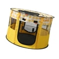 thumbnail image 4 of Tienda de juegos portátil para mascotas, corral para gatos, corral plegable para gatitos y cachorros con techo superior Amarillo, 4 of 8