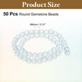 thumbnail image 2 of Uxcell 50pcs Natural Stone Beads 8mm Opal Round Gemstone Stone Loose Beading Real Genuine Smooth Balls Bead for Jewelry Making Bracelets Necklace Earrings DIY, 2 of 7