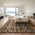 thumbnail image 3 of ODIKA Entryway Boho Southwestern Stripe Geometric Border Distressed Low Profile Flatwoven for Great Room, Indoor Open Concept, Large Living, 3 of 7