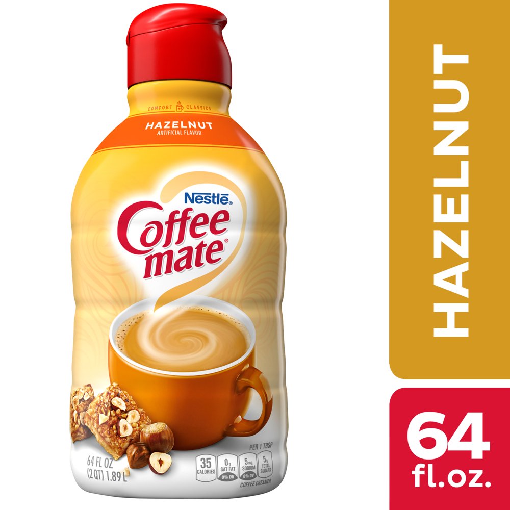 Coffeemate Hazelnut Liquid Coffee Creamer, 64 Fl Oz