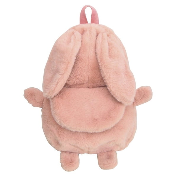 Mochila de estilo estudiante de moda para mujer Mochila de conejo linda de invierno Bolso de doble propósito