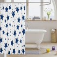 thumbnail image 3 of Manfei Kawaii Stars Shower Curtain 72Wx72L,Boys Friendly Style Bathroom Curtain,White Blue, 3 of 5