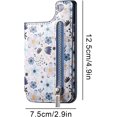 thumbnail image 4 of Tarjetero para la parte posterior del teléfono – Cartera magnética de gran capacidad para teléfono – Tarjetero pequeño con patrón floral con antirrobo RFID, 4 of 5