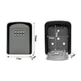 thumbnail image 6 of Wall Mount Key Lock Box 4 Digit Password Code Security Lock No Key for Home Office Key Safe Secret Storage Box Organizer ,More Reliable & Robust, 6 of 6