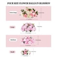 thumbnail image 4 of Blosmon 18" Large Artificial Flower Ball Wedding Table Centerpiece 2Pcs Pink & White Fake Rose Ball Arrangement Faux Silk Bouquet for Party Decorations, 4 of 5
