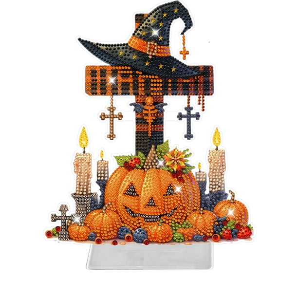 Ornamentos Escritorio Pintura Diamantes Kit Halloween Cross Del