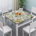thumbnail image 3 of Square Tablecloth with Elastic Edges 36 * 36 Inch Pioneer Waterproof Vintage Floral Pattern Table Cover Washable Indoor and Outdoor for Party Kitchen Dinner Banquet Patio Picnic, 3 of 6
