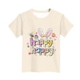 thumbnail image 3 of Manga Corta Crop Top para Niños Pascua Impresa Cuello Redondo Casual Tee 3-14 Años, 3 of 5