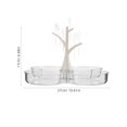 thumbnail image 2 of FRCOLOR Divided Serving Tray Multi-Functional Fruit Plate with Fork Plastic Snack Tray for Chips and Dip Veggies Snacks Fruits Candy Organizer, 2 of 8