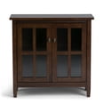thumbnail image 5 of Simpli Home Warm Shaker 32 inch Wide Solid Wood Transitional Low Storage Cabinet in Tobacco Brown, 5 of 11