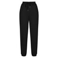 thumbnail image 5 of hotojiny Fleece Lined Pants for Women Warm Soft Yoga Running Joggers Casual Gym Athletic Workout Tapered Pants, 5 of 7