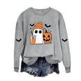thumbnail image 3 of Sweatshirts for Women Halloween Long Sleeve Crew Neck Printed Top, 3 of 5