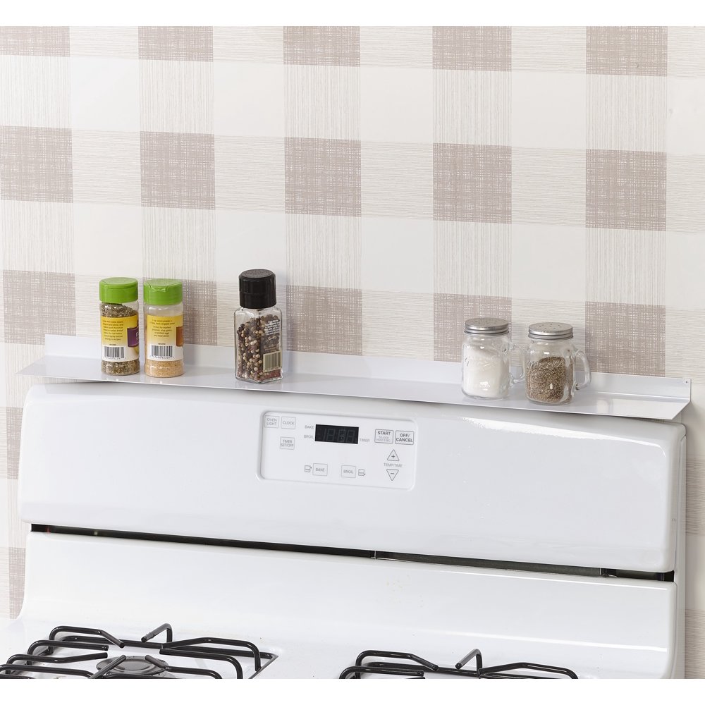 Instant Stove Top Shelf for Kitchen Organization White