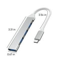 thumbnail image 3 of LSLJS Mini Type-c Hub Extensions, 4 Port USB, Type-c Adapter Station, Ultra Slim Portable Data Hub, Type-c Splitter Aluminum, Expansion Dock, 3 of 8