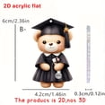thumbnail image 2 of Personalized Graduation Bear Keychain, Class of 2026 Acrylic Small Bear Keychain Grad Keepsake Gifts for Him Her Graduates Holiday Party Favor Keepsake, 2 of 5