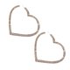 thumbnail image 3 of EeaseMX 1 par de pendientes de diamantes de imitación con forma de corazón (plata), 3 of 8