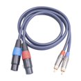 thumbnail image 1 of Cable XLR a RCA: conexión de audio estable, portátil y duradera para equipos estéreo HiFi de portátiles. 1 metro, 1 of 9