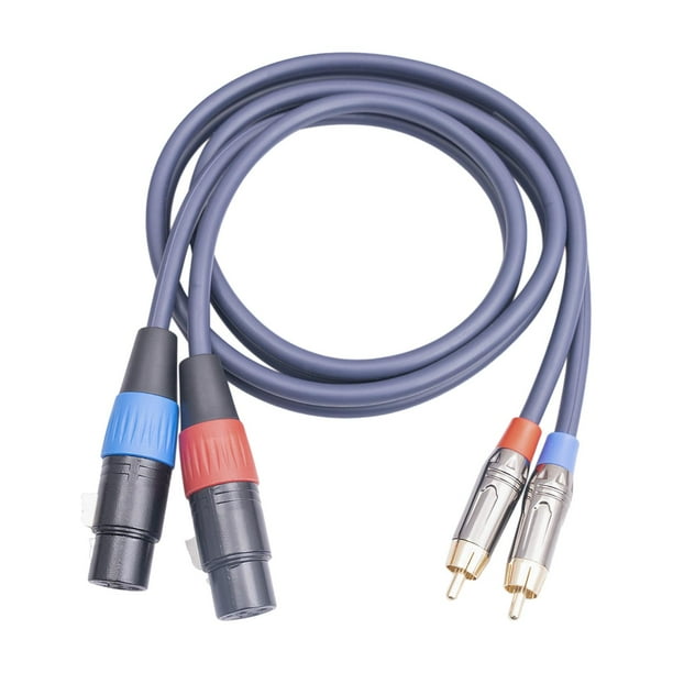 Cable XLR hembra a RCA estéreo HiFi, cable de extensión portátil, estable 1 metro