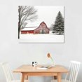 thumbnail image 2 of COMIO Winter Scenes Pictures Old Red Barn Canvas Wall Art Winter House Painting Winter Barn Prints Snow Scenery Wall Art Christmas Winter Poster Rustic Red Barn Canvas Snowy Landscape Wall Art, 2 of 4