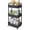 Black, variant on 3 Tier Rolling Cart, Brown Kitchen Carts on Wheels with Storage, Multifunctional Utility Cart for Kitchen, Bathroom, Living Room, Bar, Office