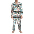thumbnail image 3 of Sikiie Funny Transport Mens Pajama Set, Soft Warm Long Sleeve Sleepwear, Cozy Button-Down Pjs for Men-Medium, 3 of 7