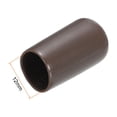 thumbnail image 3 of 20pcs Rubber End Caps 12mm ID Vinyl Round Tube Bolt Cap Cover Screw Thread Protector Brown, 3 of 5