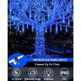 thumbnail image 3 of Lapalife Meteor Shower Lights Outdoor, 12 inch 8 Tube 192 LEDs Meteor Lights, Cascading Falling Rain Lights, Raindrop Snowfall Icicle Lights for Tree Yard Party Patio Christmas Decoration, 3 of 10
