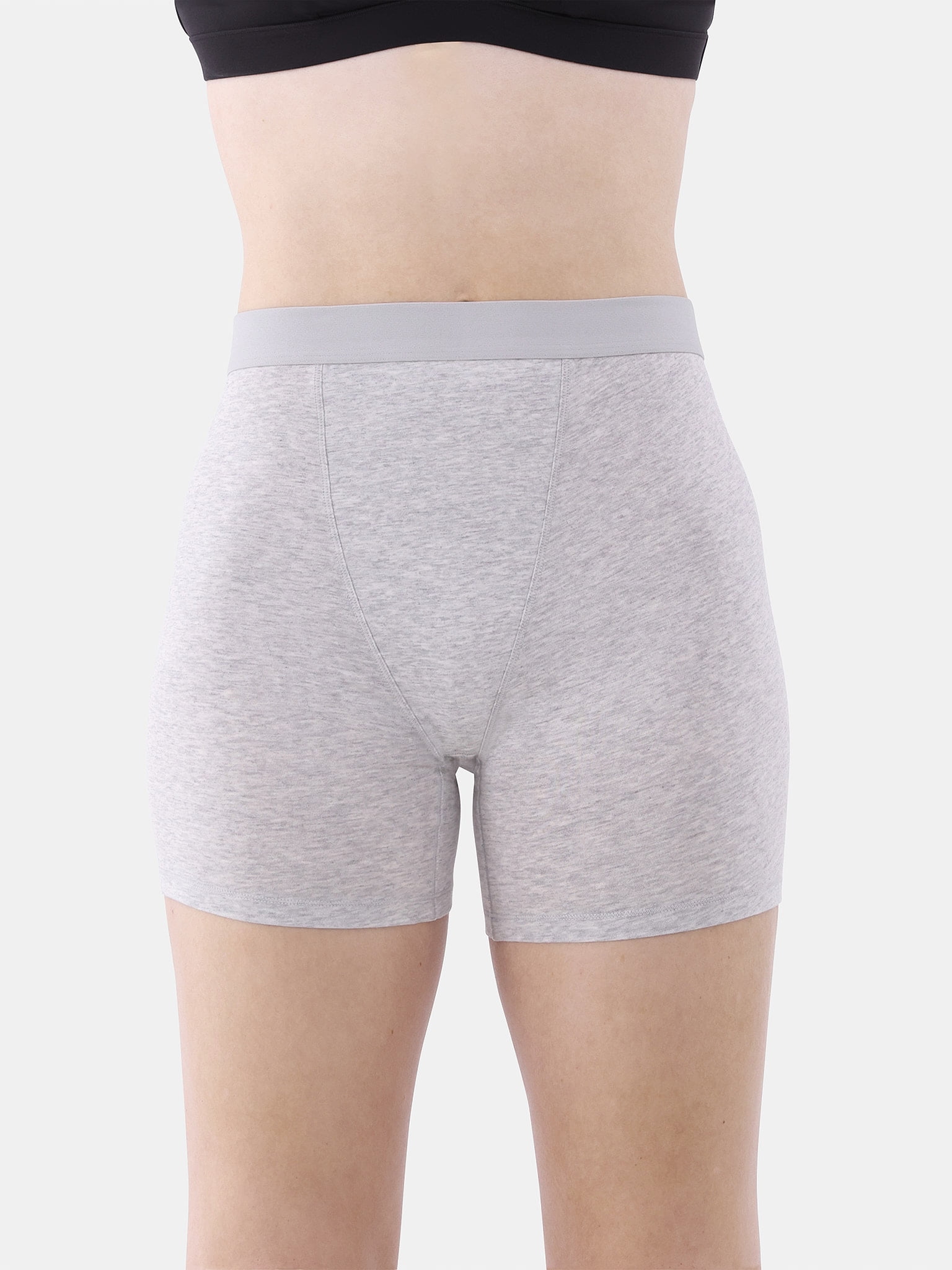 No Boundaries Cotton Stretch Ribbed Boxer Shorts, Women's XS-3XL