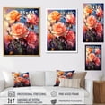 thumbnail image 4 of Designart "Curvaceous Rose Delight I" Roses Floater Framed Wall Art Living Room, 4 of 5