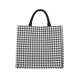 thumbnail image 2 of Bolsa Bolso de hombro con estampado de lona retro para mujer, bolso grande informal (pata de gallo) JShteea Para Estrenar, 2 of 7
