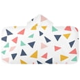 thumbnail image 5 of Yayeee Kids Hooded Towels Toddler Soft Absorbent Beach Bathing Wrap 50" x 23.5", White Minimalist Triangles, 5 of 5