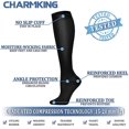 thumbnail image 4 of Calcetines de compresión para mujeres y hombres de circulación (8 pares) 15-20 Mmhg es el mejor soporte para ciclismo deportivo Feliz Sencillez, 4 of 5