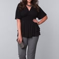 thumbnail image 2 of Bixock Womens Short Sleeve Tops,Workout Tops for Women,Blouse for Women Print V Neck Cuffed Sleeve Loose Casual Lightweight Breathable Summer Tops, 2 of 4