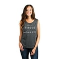 thumbnail image 2 of Thread Tank Not My Circus Not My Monkeys Women's Fashion Sleeveless Muscle Tank Top Charcoal Small, 2 of 4