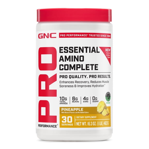 GNC Pro Performance Amino Complete, Pineapple, 16.3 Oz, 30 Servings