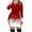 Red, variant on Lilgiuy Women Christmas Snow Soft Round Neck Long Sleeve Halter Tie-Dye Color Block Printing Maxi Casual Ladies Dress